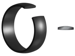 Black Zirconium Court Polished Wedding Ring 4.0mm, Size R, 1.6mm Wall