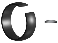 Black Zirconium Court Polished Wedding Ring 4.0mm, Size Q, 1.6mm Wall