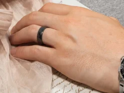Black Zirconium Court Polished Wedding Ring 4.0mm, Size O, 1.6mm Wall