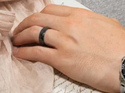 Black Zirconium Court Polished Wedding Ring 4.0mm, Size K, 1.6mm Wall
