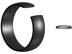 Black Zirconium Court Polished Wedding Ring 4.0mm, Size K, 1.6mm Wall