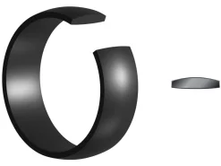 Black Zirconium Court Polished Wedding Ring 4.0mm, Size J, 1.6mm Wall