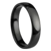 Black Zirconium Court Polished Wedding Ring 4.0mm, Size I, 1.6mm Wall
