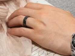 Black Zirconium Court Polished Wedding Ring 3.0mm, Size J, 1.6mm Wall