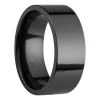 Black Zirconium Flat Court Easy Fit Polished Wedding Ring 8.0mm, Size Z, 2.0mm Wall