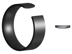 Black Zirconium Flat Court Easy Fit Polished Wedding Ring 8.0mm, Size Z, 2.0mm Wall