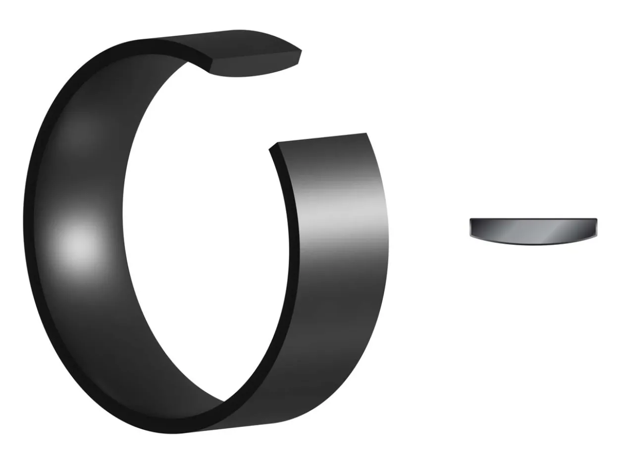Black Zirconium Flat Court Easy Fit Polished Wedding Ring 8.0mm, Size Q, 2.0mm Wall