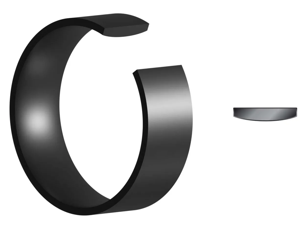 Black Zirconium Flat Court Easy Fit Polished Wedding Ring 6.0mm, Size W, 1.8mm Wall
