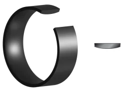 Black Zirconium Flat Court Easy Fit Polished Wedding Ring 5.0mm, Size Z, 1.8mm Wall
