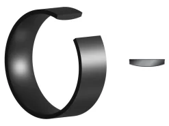 Black Zirconium Flat Court Easy Fit Polished Wedding Ring 5.0mm, Size V, 1.8mm Wall