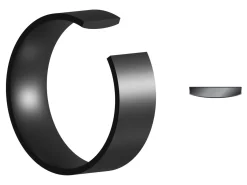 Black Zirconium Flat Court Easy Fit Polished Wedding Ring 5.0mm, Size J, 1.8mm Wall