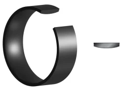 Black Zirconium Flat Court Easy Fit Polished Wedding Ring 4.0mm, Size Z, 1.6mm Wall