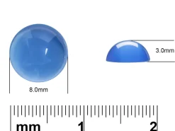 Blue Agate Round Cabochon 8mm