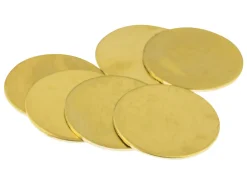 Brass Discs Round Pack of 6, 25mm