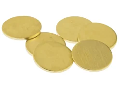 Brass Discs Round Pack of 6, 10mm