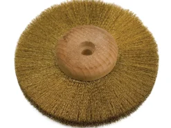 Brass Lathe Brush 102mm/4" Wooden Centre