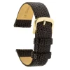 Brown Genuine Calf Leather, Lizard Grain Watch Strap, 18mm