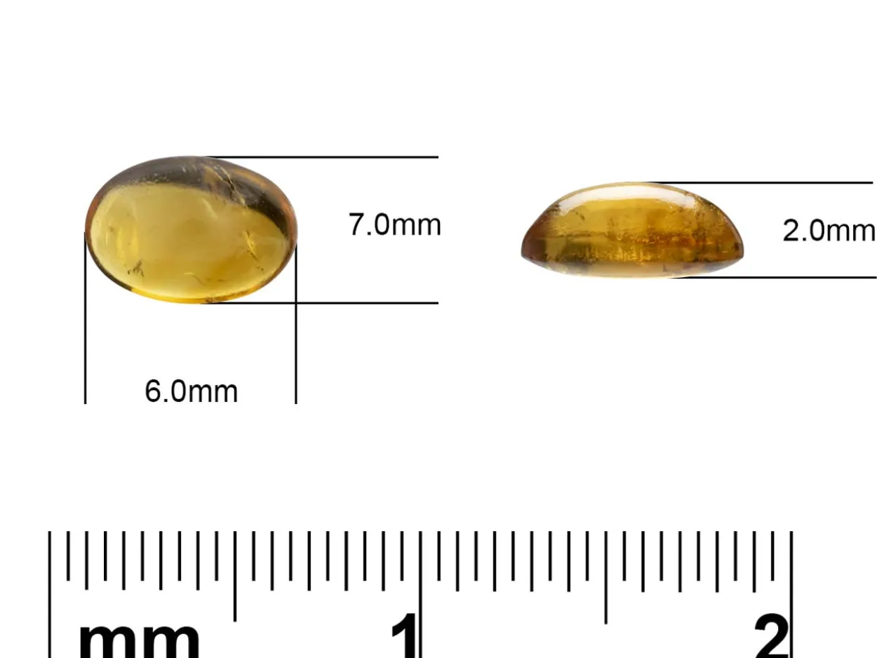Citrine, Oval Cabochon, 6x4mm