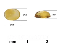Citrine, Oval Cabochon, 8x6mm
