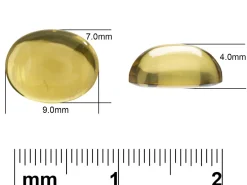 Citrine, Oval Cabochon, 9x7mm