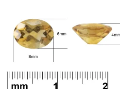 Citrine, Oval, 8x6mm