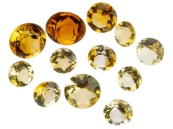 Citrine, Round, 3mm+ Mixed Sizes, Pack of 12