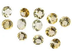 Citrine, Round, 1.5-3.5mm Mixed Sizes, Pack of 12