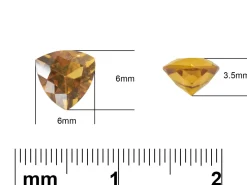 Citrine, Trillion, 6mm