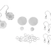 Cooksongold Sterling Silver Flower Disc Earrings Jewellery Making Project