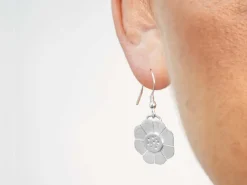 Cooksongold Sterling Silver Flower Disc Earrings Jewellery Making Project