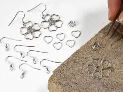 Cooksongold Sterling Silver Heart Shaped Petal Flower Earrings Project