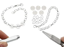 Cooksongold Sterling Silver Personalised Disc Bracelet Jewellery Project