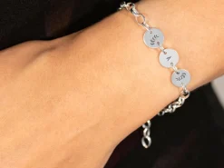 Cooksongold Sterling Silver Personalised Disc Bracelet Jewellery Project