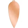 Copper Blank Drop Pack of 6 47.0mm X 19.0mm X 0.7mm Pierced Top Ring
