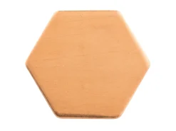 Copper Blanks Hexagon Pack of 6, 18mm X 20mm