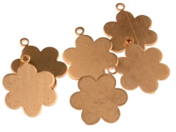 Copper Blanks Medium Daisy Pendant Pack of 6 25mm X 19mm