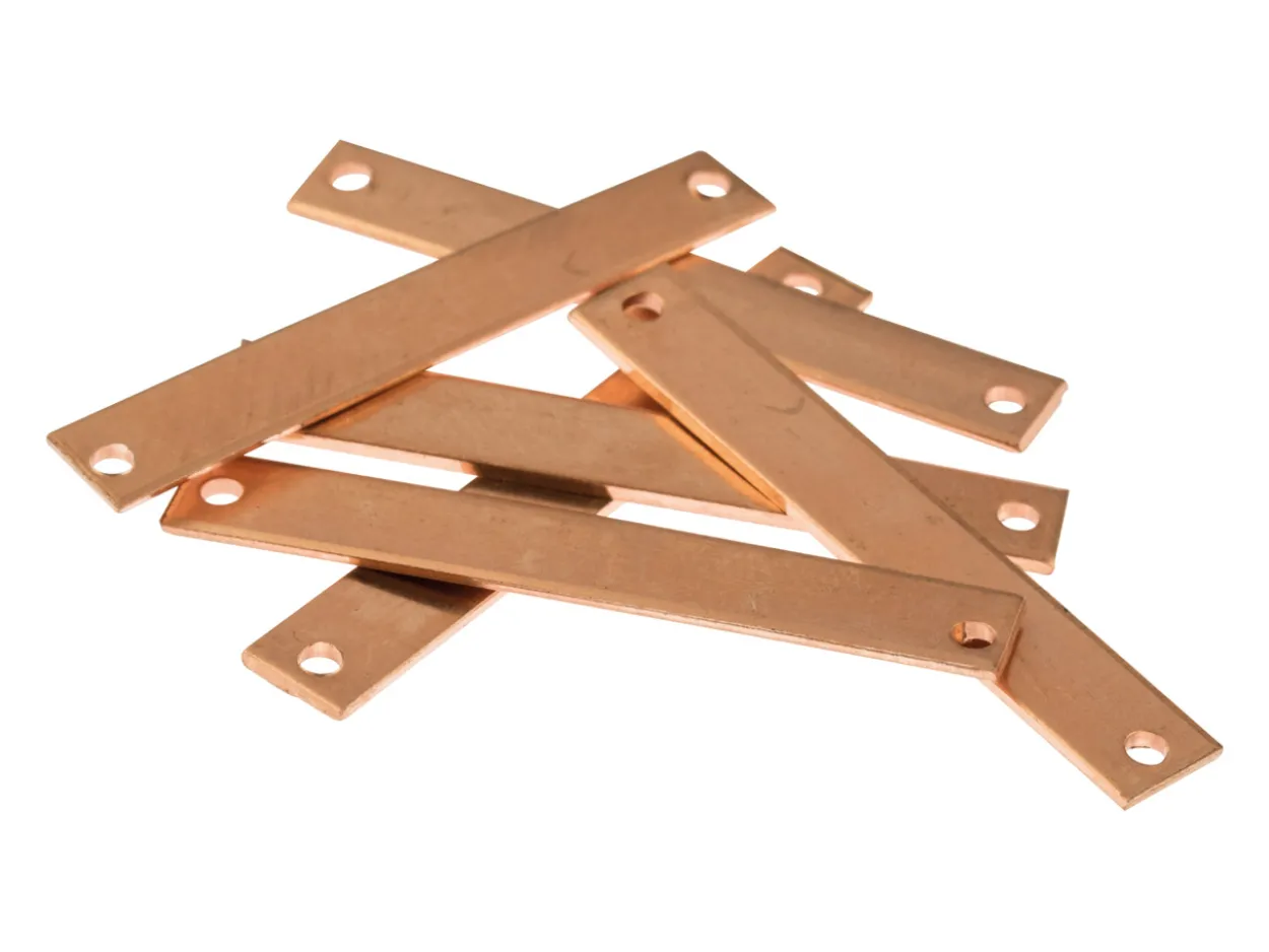 Copper Blanks Rectangle Identity Plate Pack of 6, 40mm X 6mm