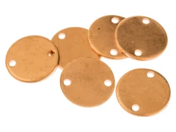 Copper Blanks Round Disc Connector Pack of 6, 15mm