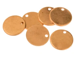 Copper Blanks Round Disc Drop Pack of 6, 12mm