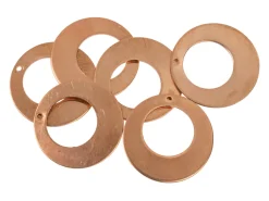 Copper Blanks Round Drop Pack of 6 25mm X 1mm Cut Out