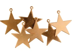 Copper Blanks Small Star Pack of 6 16.5mm