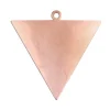 Copper Pendant Blank, Pack of 6, 35.0mm X 0.9mm Reverse Triangle