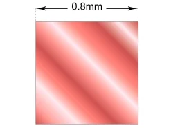 Copper Square Wire 0.8mm X 7.5m Fully Annealed