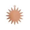 Copper Sunburst Pendant Blanks, 27.0mm X 0.9mm, Pack of 6
