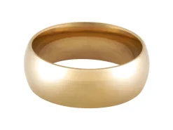 18ct Hazelnut Gold Court Wedding Ring 8.0mm, Size S, 13.8g Medium-weight, Hallmarked, Wall Thickness 2.12mm, 100% Recycled Gold
