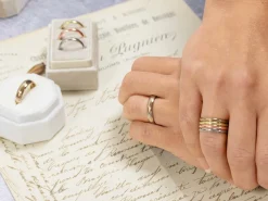 18ct Hazelnut Gold Court Wedding Ring 2.5mm, Size L, 3.4g Medium-weight, Hallmarked, Wall Thickness 1.67mm, 100% Recycled Gold