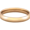 18ct Hazelnut Gold Court Wedding Ring 3.0mm, Size N, 3.9g Medium-weight, Hallmarked, Wall Thickness 1.67mm, 100% Recycled Gold
