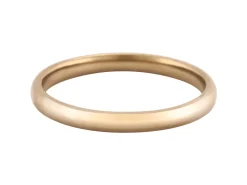 18ct Hazelnut Gold Court Wedding Ring 2.0mm, Size M, 2.5g Medium-weight, Hallmarked, Wall Thickness 1.53mm, 100% Recycled Gold
