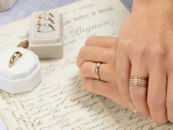 18ct Hazelnut Gold Court Wedding Ring 2.5mm, Size I, 3.4g Medium-weight, Hallmarked, Wall Thickness 1.76mm, 100% Recycled Gold