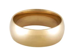 18ct Hazelnut Gold Court Wedding Ring 8.0mm, Size U, 13.8g Medium-weight, Hallmarked, Wall Thickness 2.06mm, 100% Recycled Gold